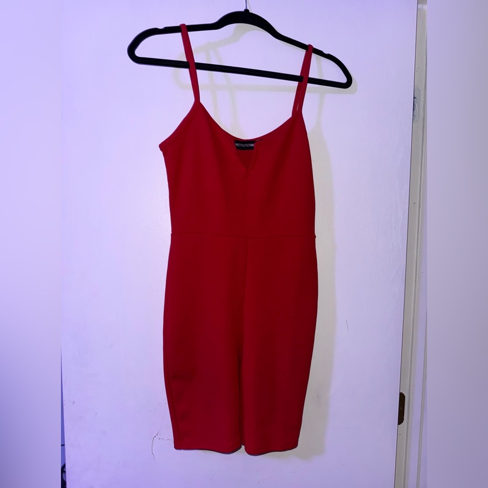 PrettyLittleThing Vibrant Red Romper